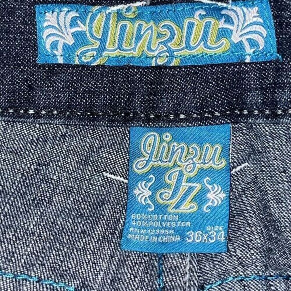 JINZU Jeans Baggy Mens 36x34 Y2K Hip Hop - Picture 6 of 6